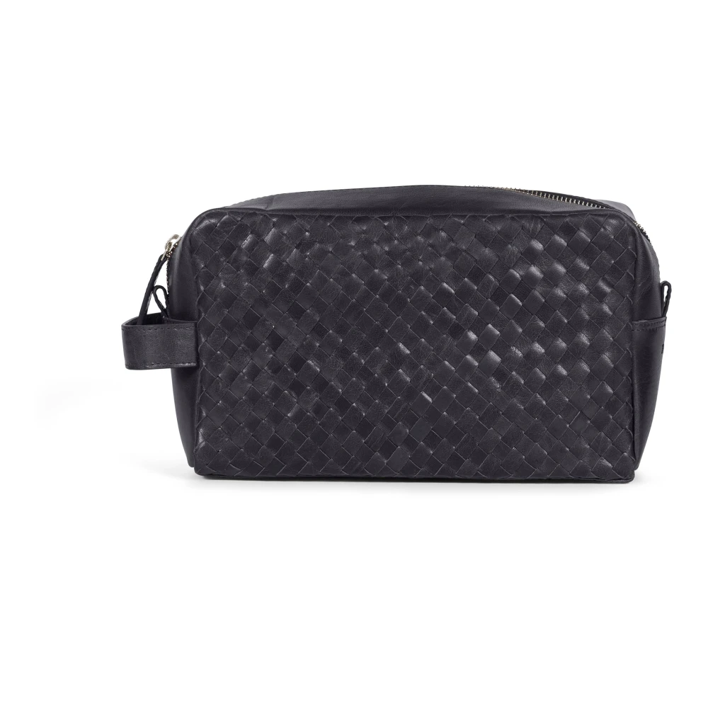 Schwarze Geflochtene Leder Herren Waschtasche - Howard London - Modalova
