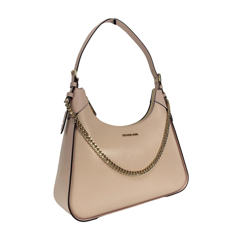 Michael Kors Stijlvolle Leren Schoudertas met Ketting Pink Dames
