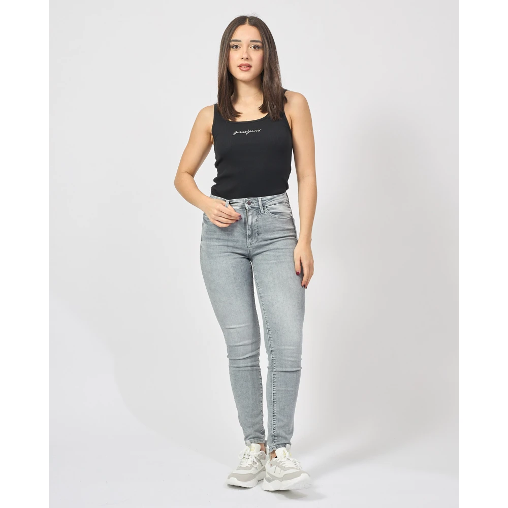 Guess Slim Fit Grijze Jeans met Zakken Gray Dames