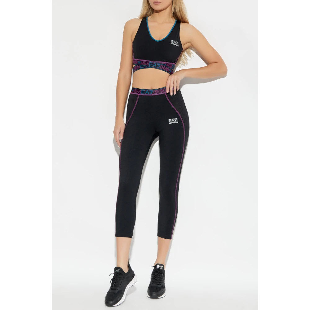 Emporio Armani EA7 Trainings top EA7 Black Dames