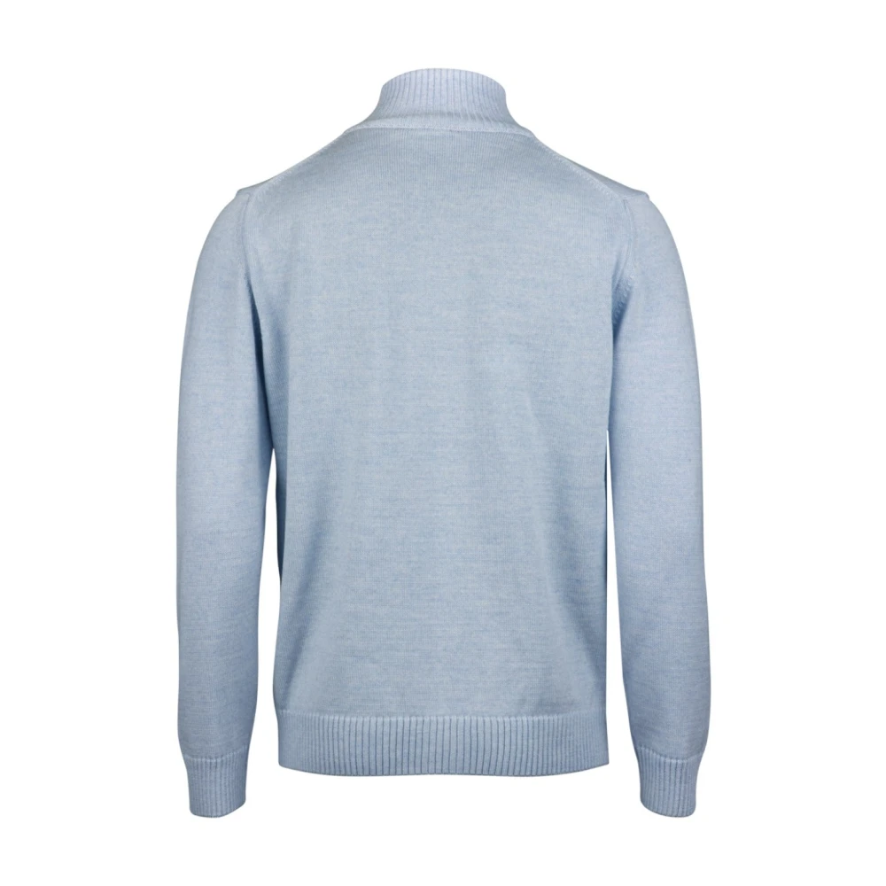 Stenströms Merino Wol Vest met parelmoer knopen Blue Heren