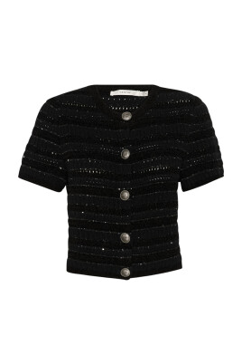 sort-cardigan-med-korte-aermer