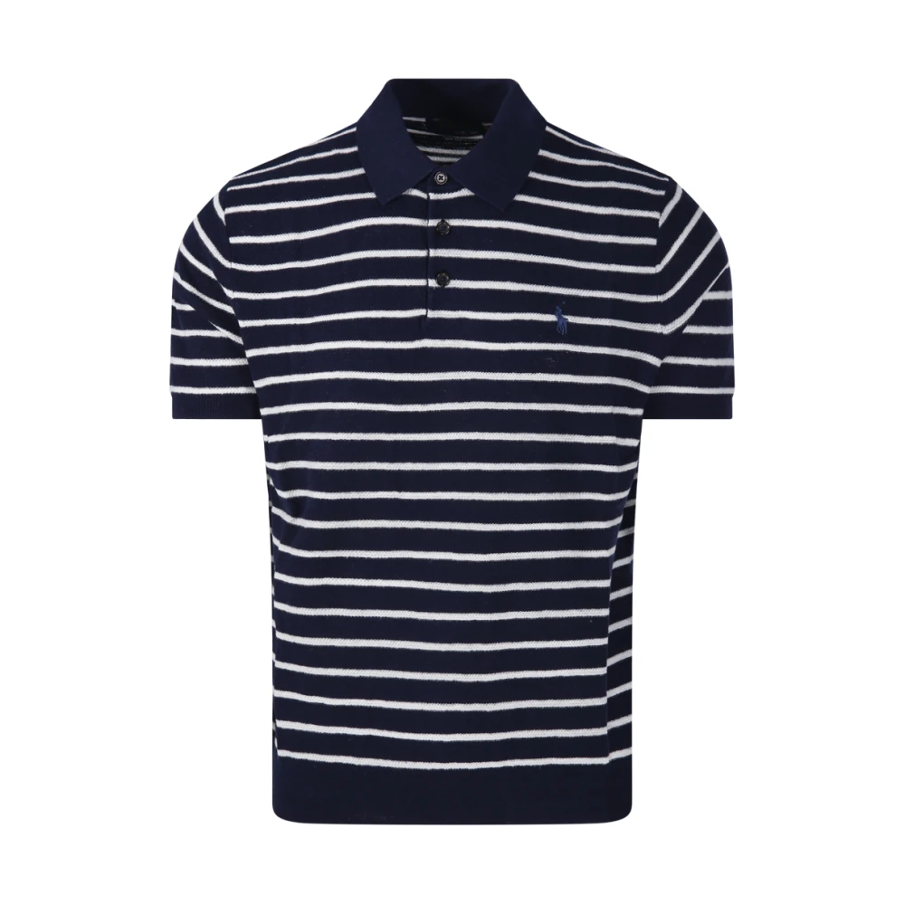 Ralph Lauren Blå Randig Pikétröja