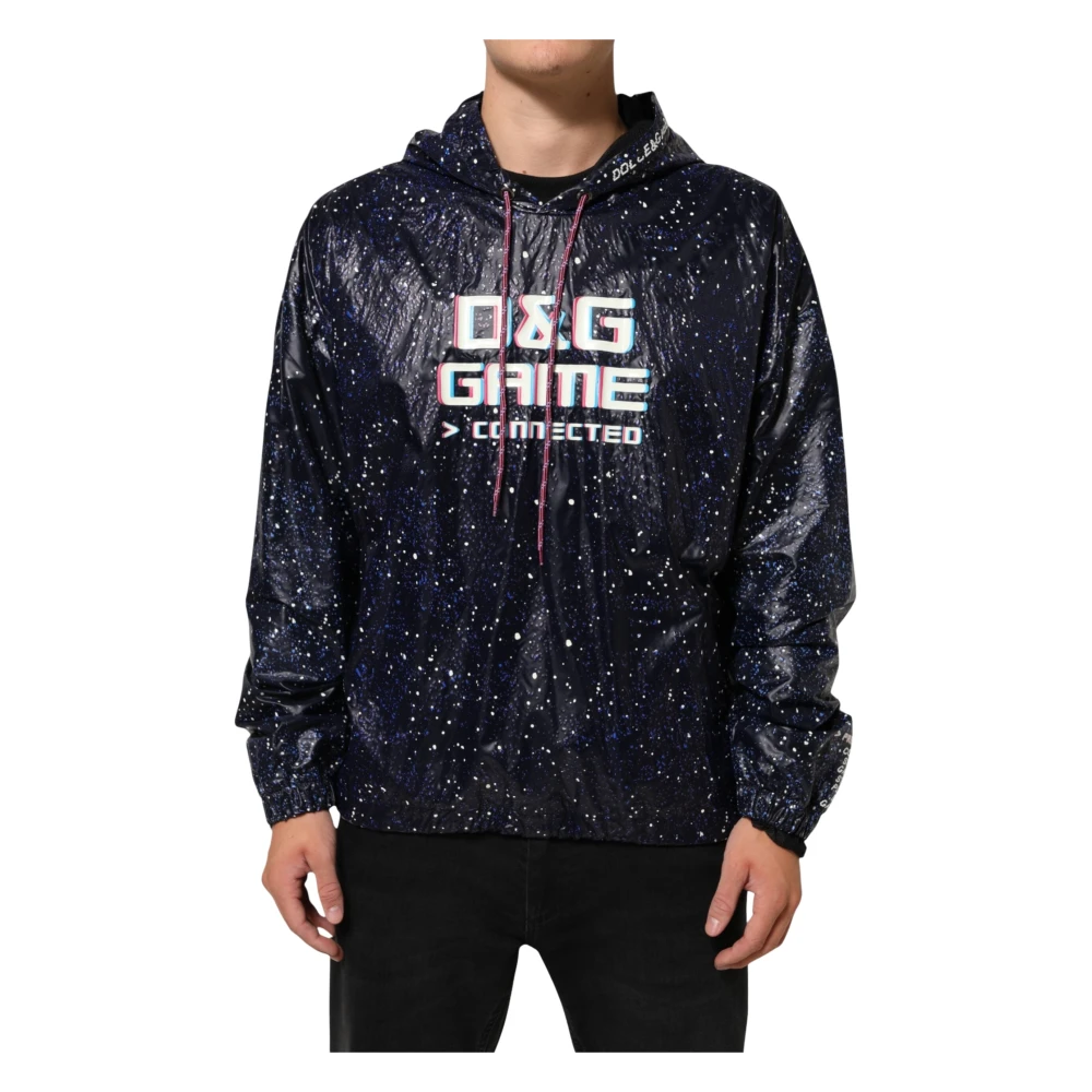 Dolce & Gabbana Men's Blue Sweatshirts, L, Hooded Sweatshirt