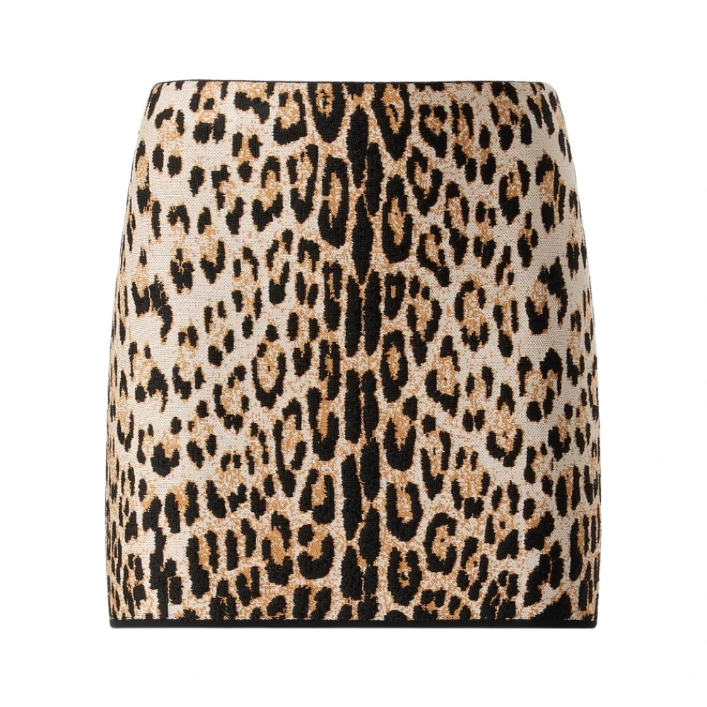 Roberto Cavalli , Short Skirts, Female, Brown, S, Miniskirt With Jaguar Skin Print