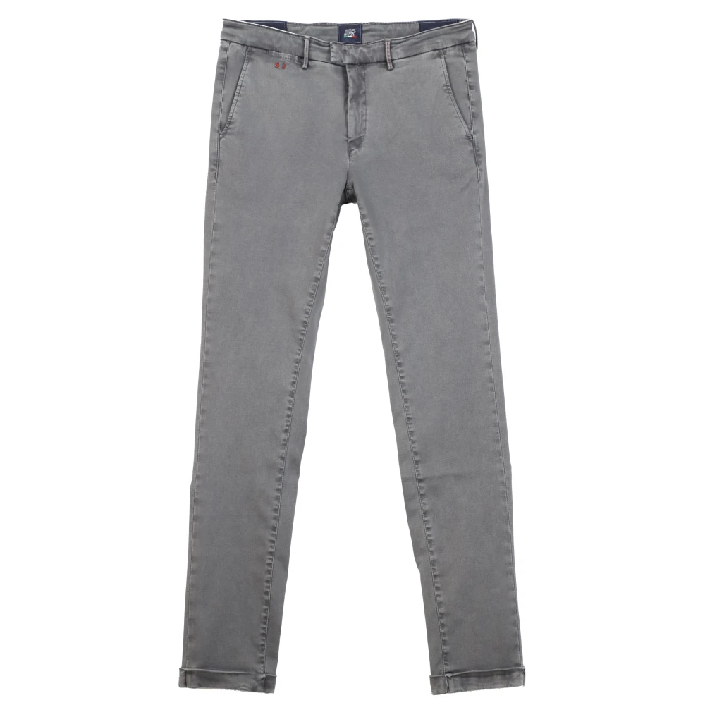 Tramarossa Grijze Heren Luis Slim Jeans met Aanpasbare Initialen Gray Heren