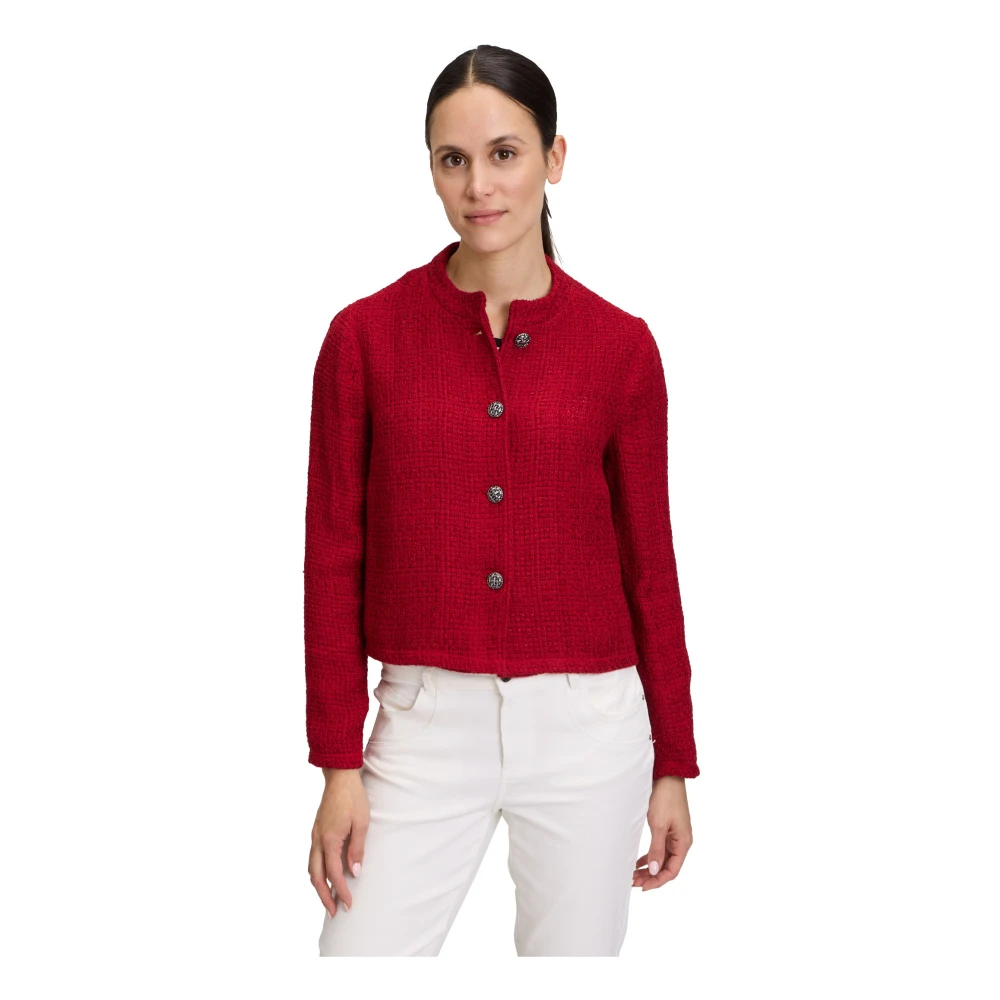 Betty & Co Casual jack met lange mouwen Red Dames