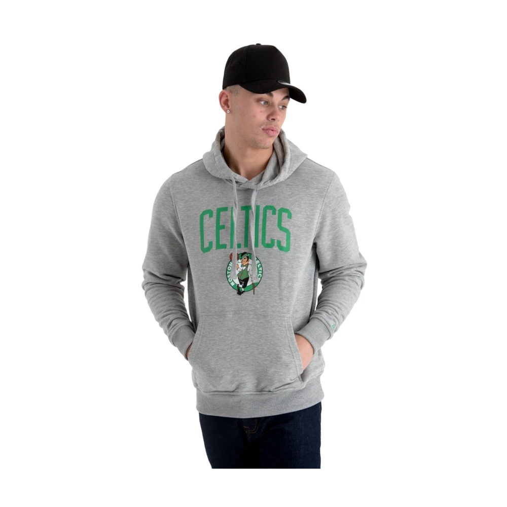 New era Sweat capuche avec logo de léquipe Boston Celtics Gray Heren
