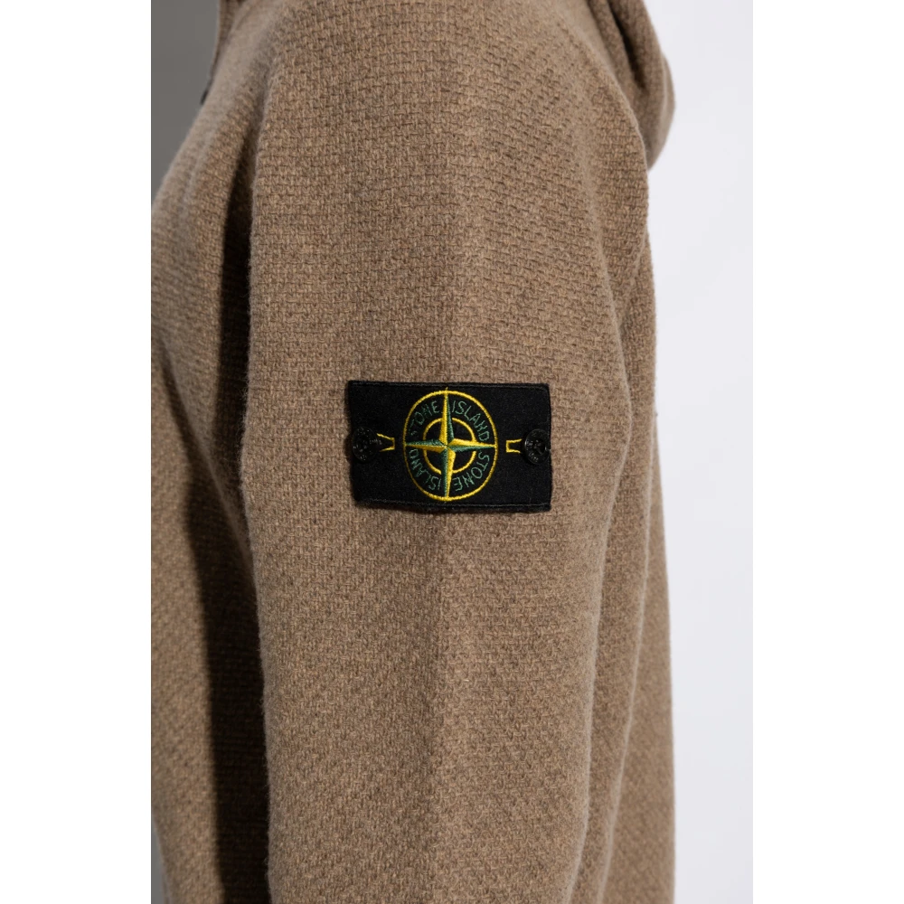Stone Island Wollen vest Brown Heren