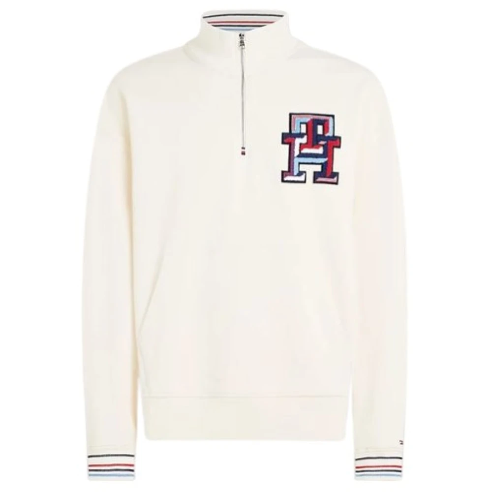 Tommy Hilfiger Men's Beige Sweatshirts,, Stylish Jumpers Collection Extra Large