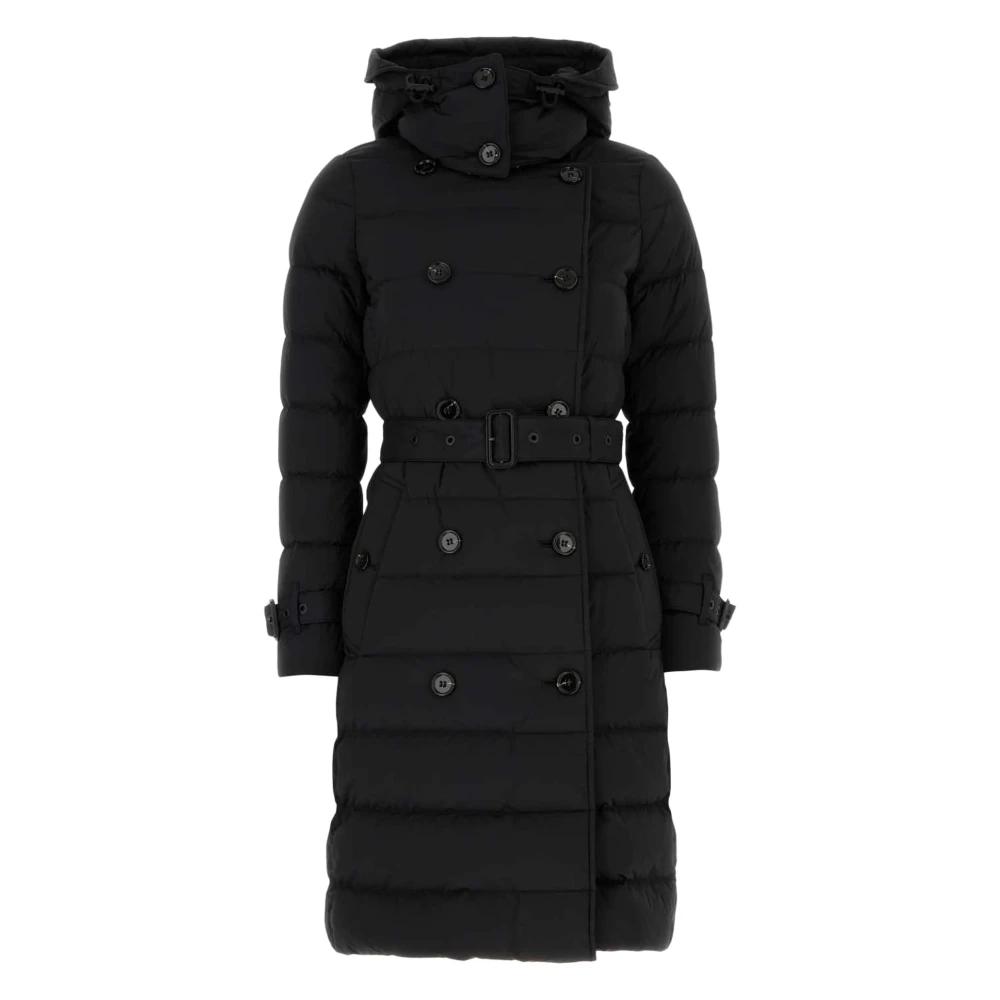 Burberry Zwarte Dons Trenchcoat Black Dames