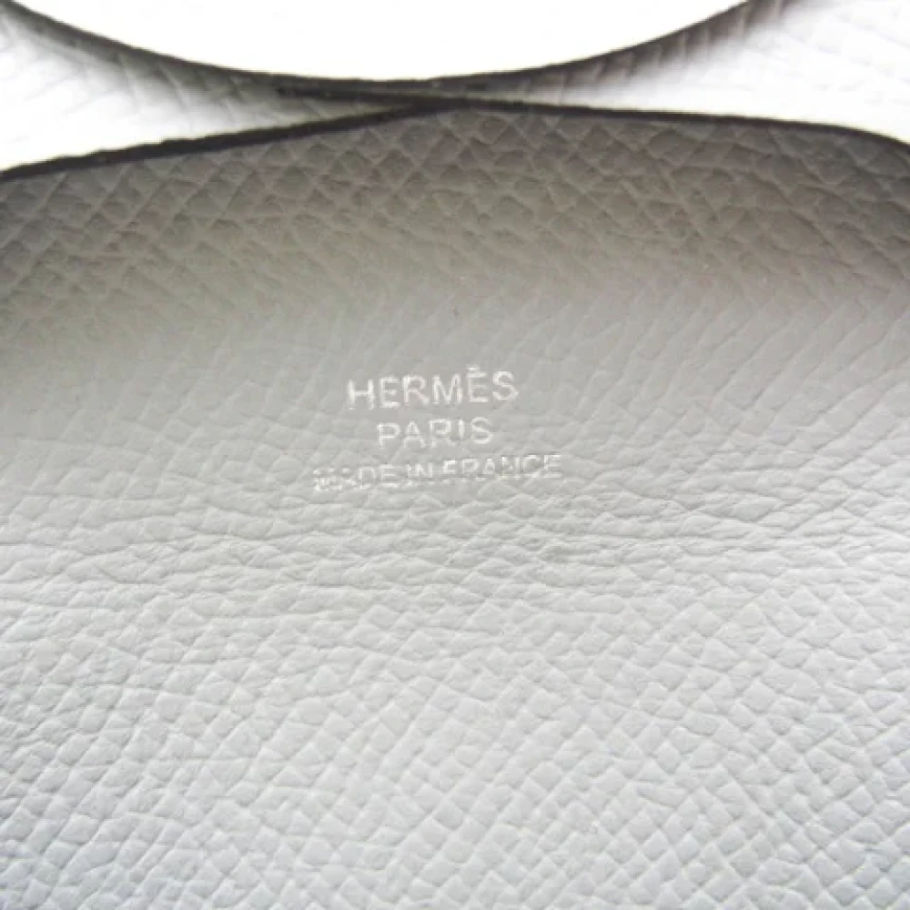 Hermès Vintage Pre-owned Leather wallets Gray Dames