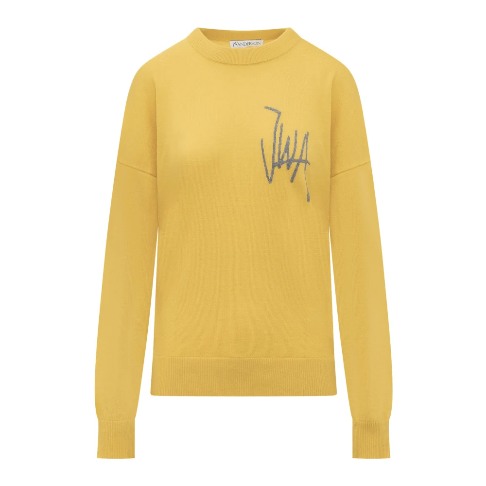 JW Anderson Stijlvolle Crew Neck Sweater Yellow Dames