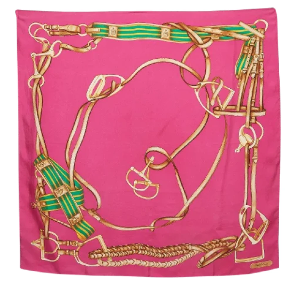 Ralph Lauren Pre-owned Silk scarves Pink Dames