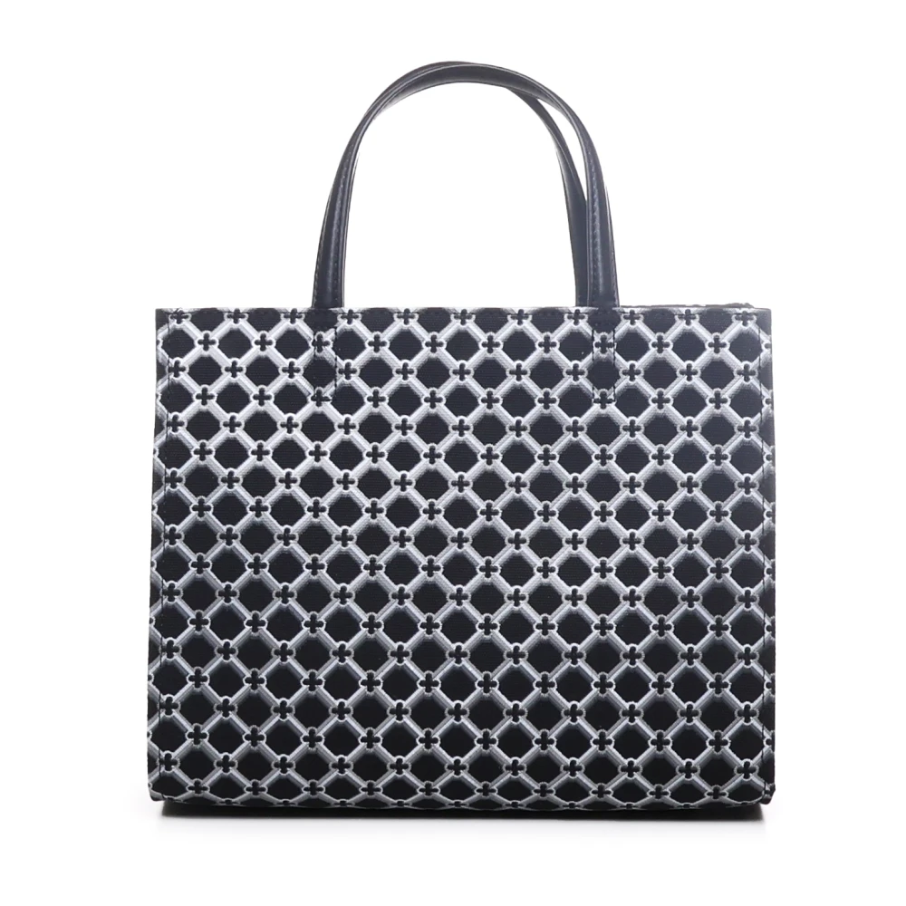 V73 Zwarte Geometrische Print Tas Black Dames