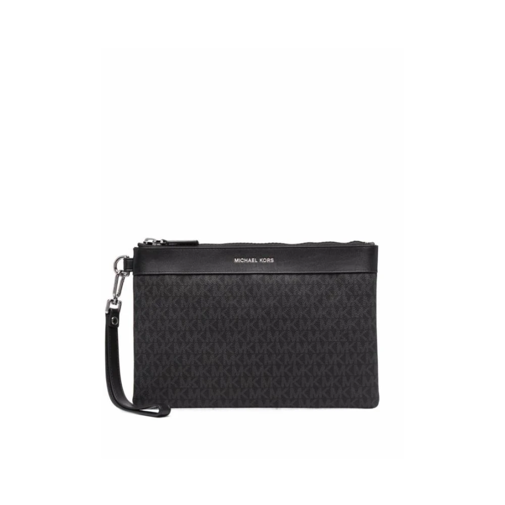 Michael Kors Uomo Nero Logo Travel Pouch