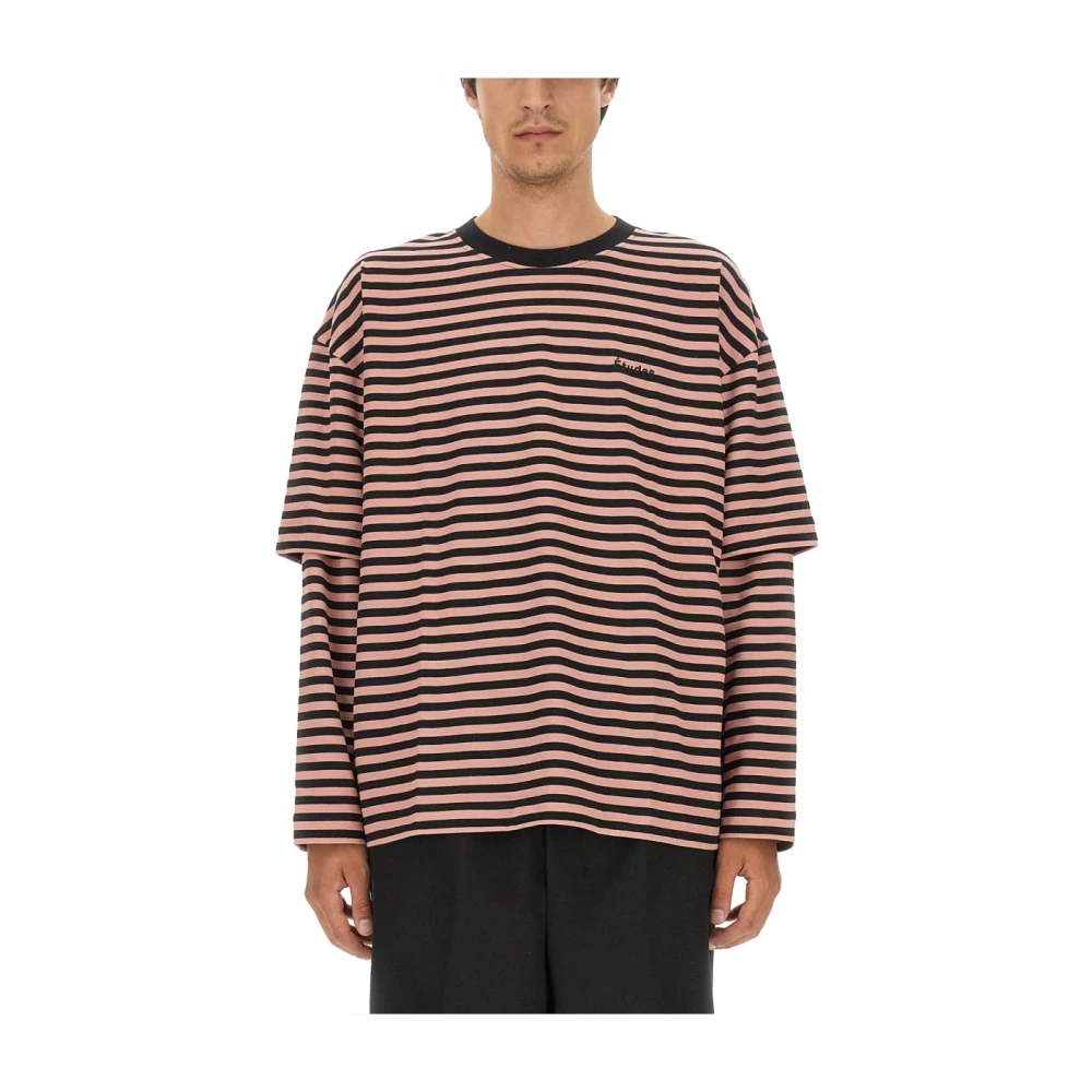 Études Gestreepte Katoenen Longsleeve Top Multicolor Heren
