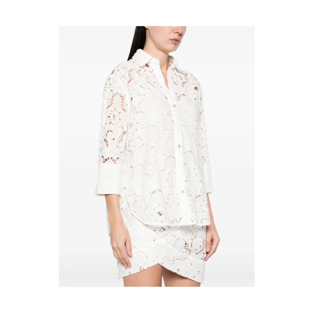 Farm Rio Witte Geknoopte Overhemd White Dames