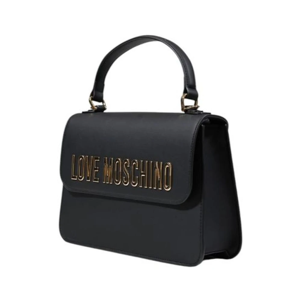 Love Moschino Polyurethaan Handtas Dames Middelgrote Tassen Collectie Black Dames