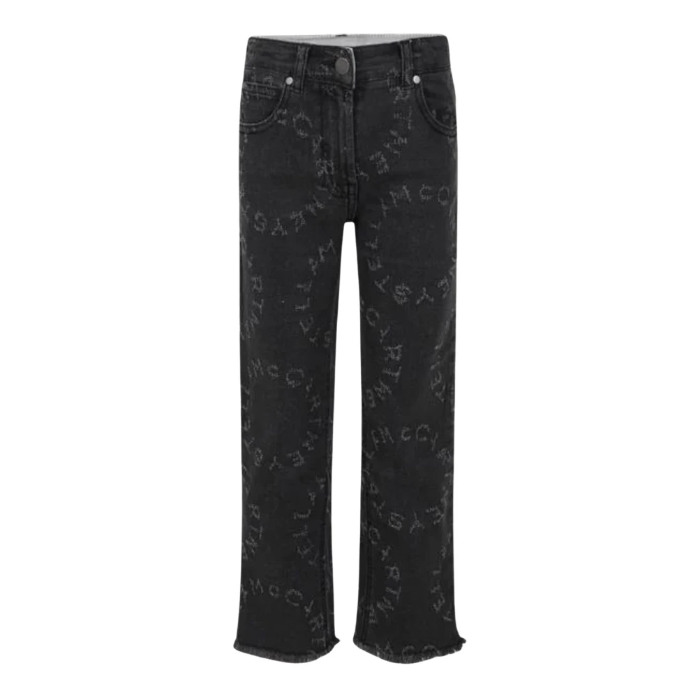 Stella McCartney Barn Grå Jeans Med Logo Gray, Flicka