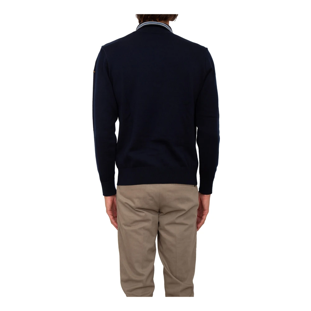 PAUL & SHARK Blauwe Wollen Polo Shirt Blue Heren