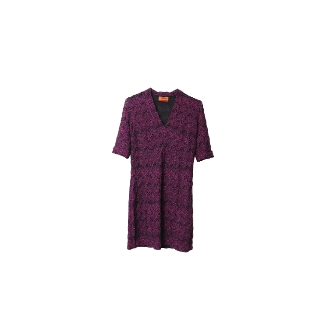 Missoni Pre-owned Wool dresses Purple Dames