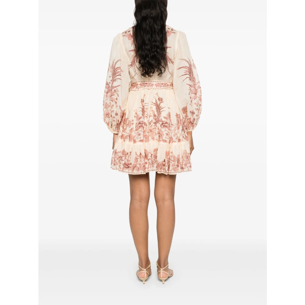 Zimmermann Botanical Wrap Mini Jurk Multicolor Dames
