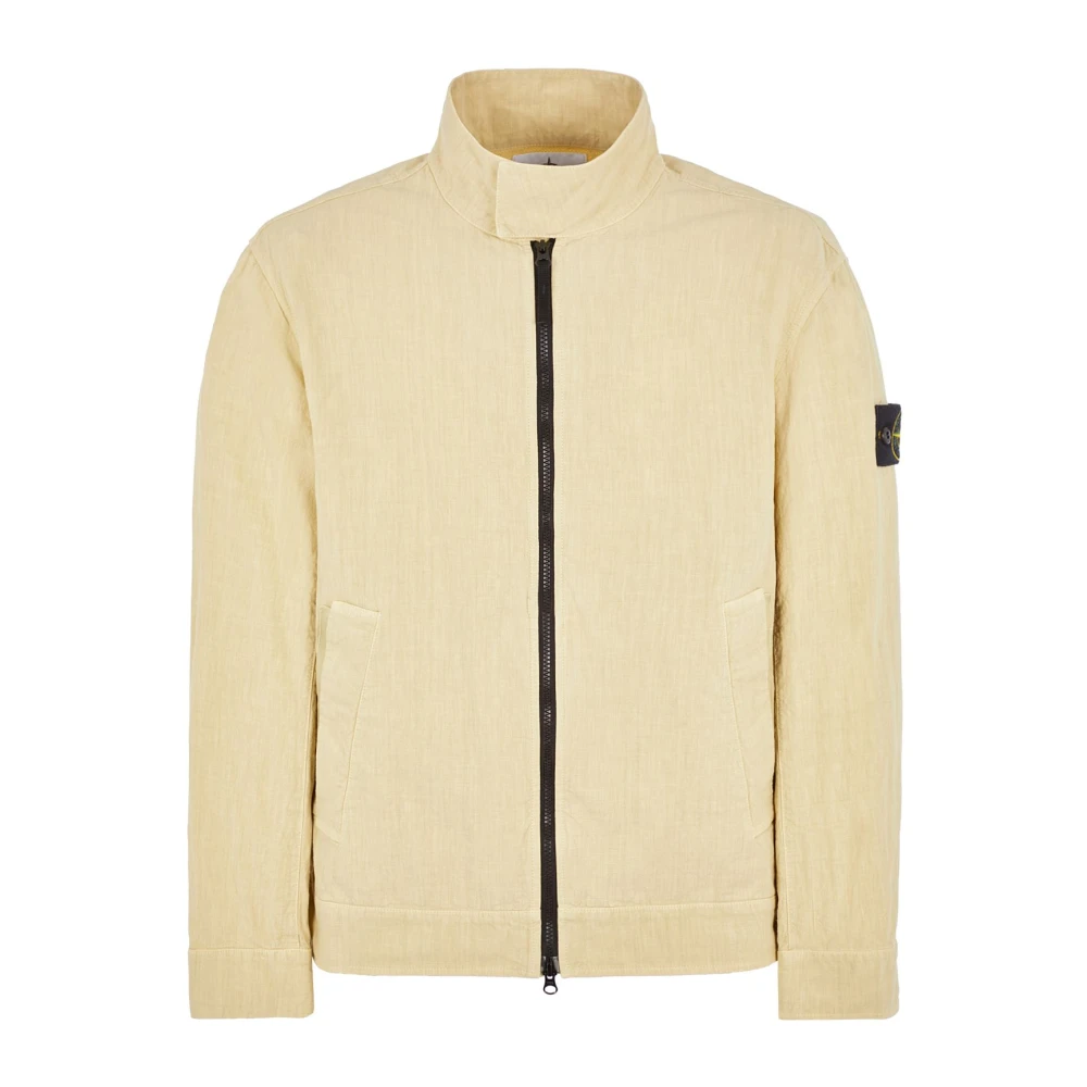 Stone Island Lino Nylon Tela-TC Blouson Jacka Beige, Herr