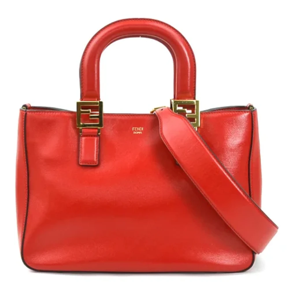 Fendi Vintage Pre-owned Leather handbags Red Dames
