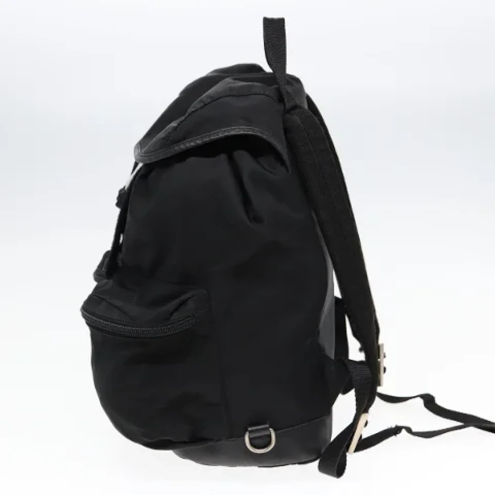 Prada Vintage Pre-owned Fabric backpacks Black Dames
