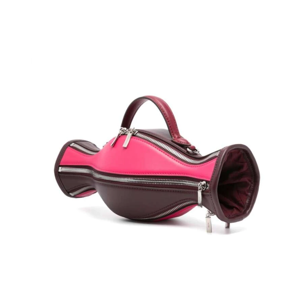 Andersson Bell Roze Bourgondische Color-Block Panelled Schoudertas Pink Dames