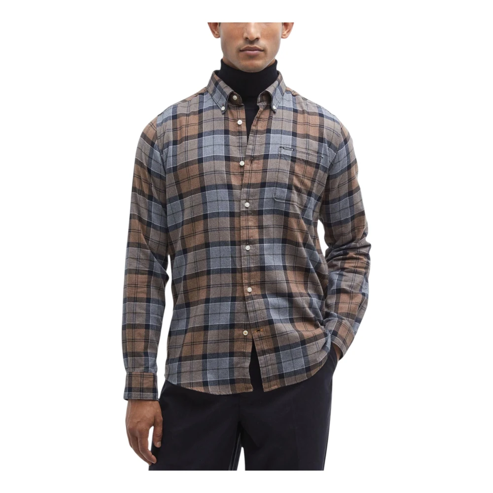 Barbour Men's Multicolor Casual Shirts, S, Check Pattern Tailored Shirt