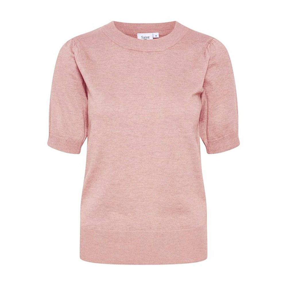 Saint Tropez MilaSZ SS Pullover Gebreid Ash Rose Pink Dames