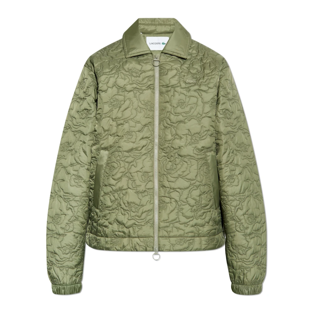Lacoste Jas met geborduurd patroon Green Dames