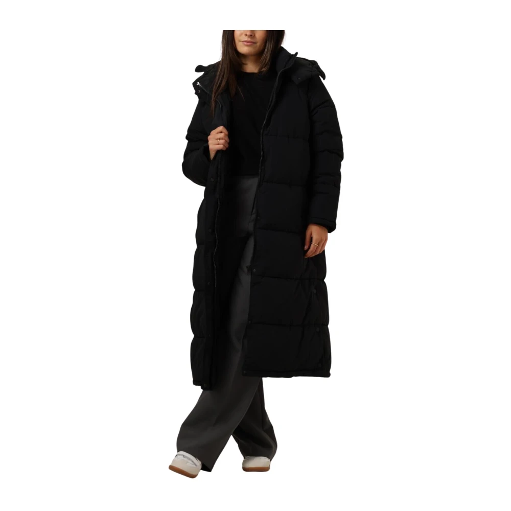 Notre-v Zwarte Gewatteerde Winterjas Black Dames