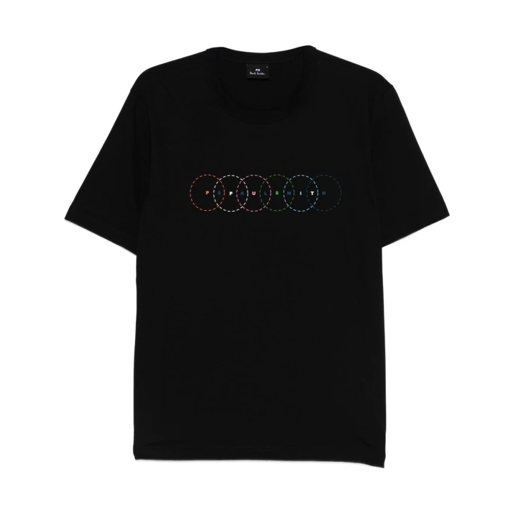 Ps By Paul Smith Men's Black T-Shirts, Xl, Graphic Print Crew Neck Short Sleeve T-Shirt