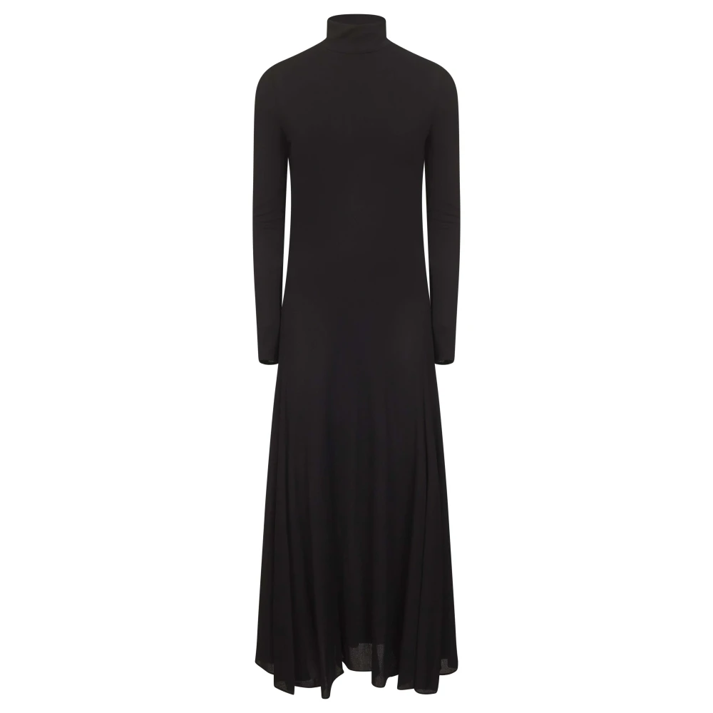 Alaïa Svart Fluid Jersey Heart Dress