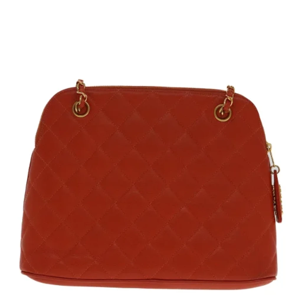 Chanel Vintage Pre-owned Leather chanel-bags Orange Dames