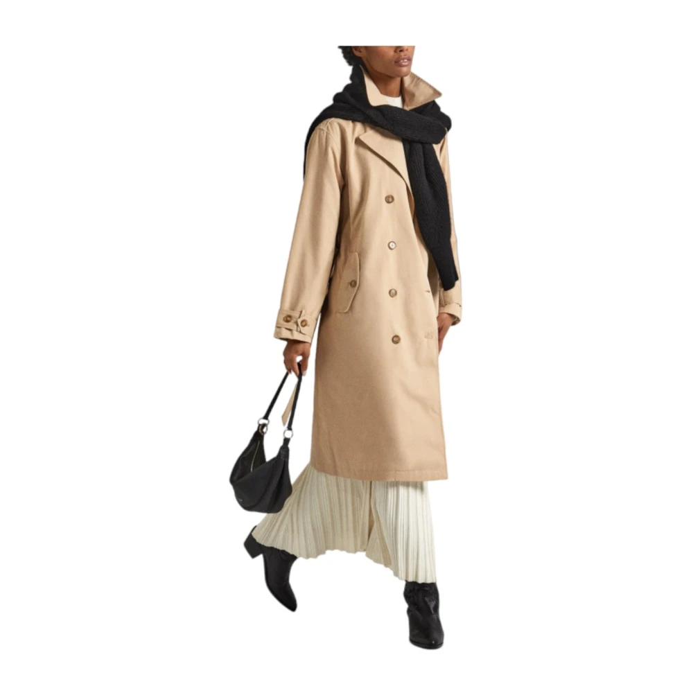 Pepe Jeans Klassieke waterafstotende trenchcoat Beige Dames