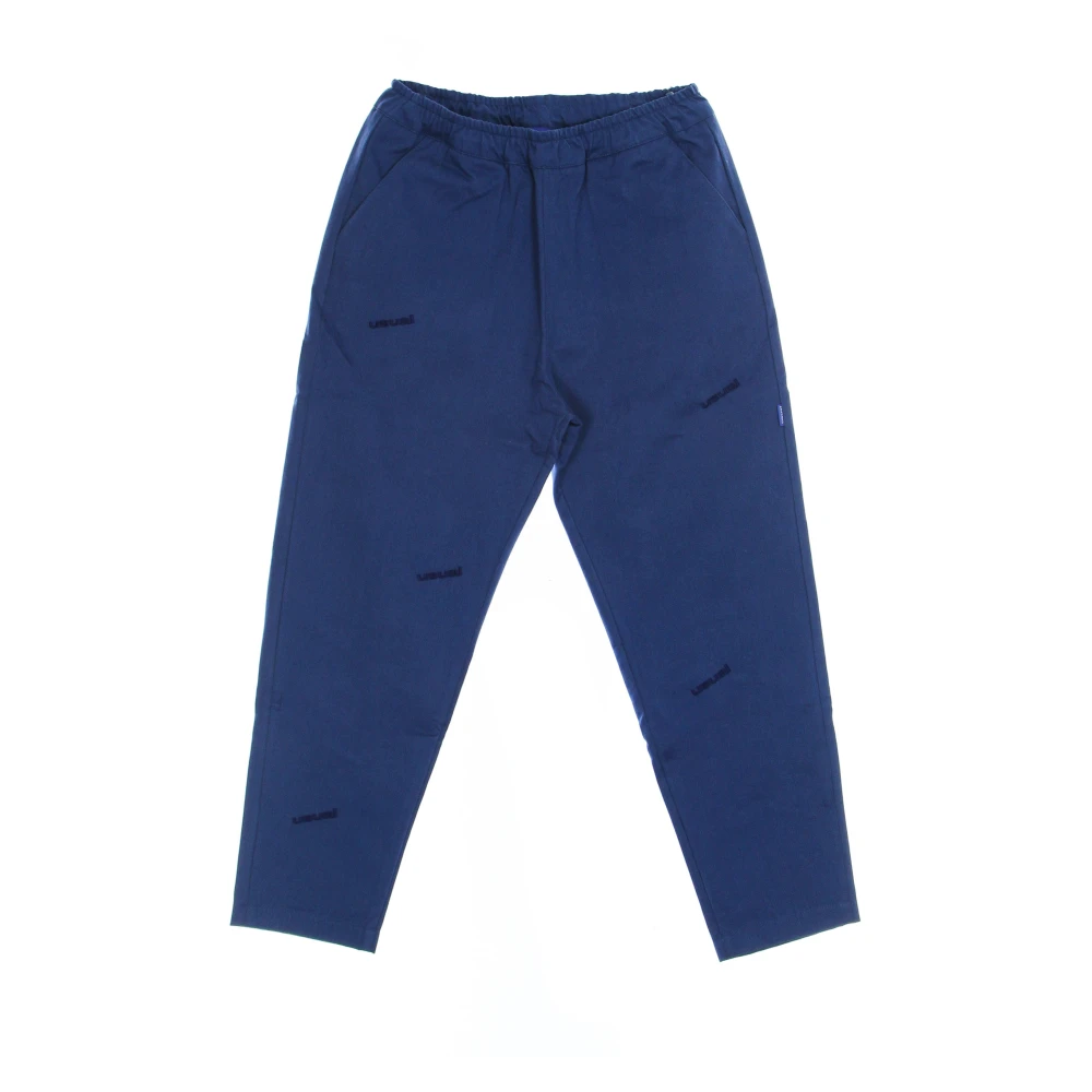 Usual Blauwe Lange Stoffen Broek met Zakken Blue Heren