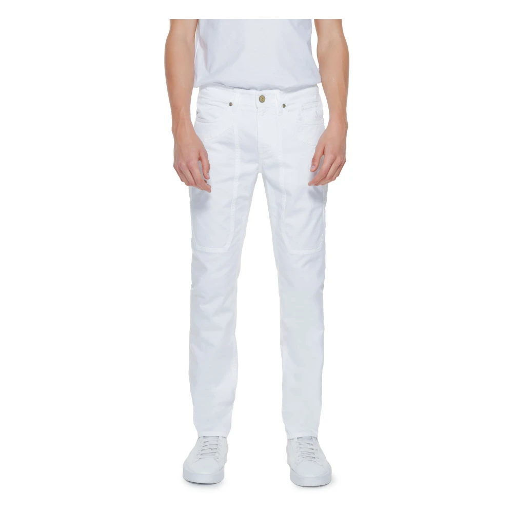 Jeckerson Slim Fit Katoenen Broeken Collectie White Heren