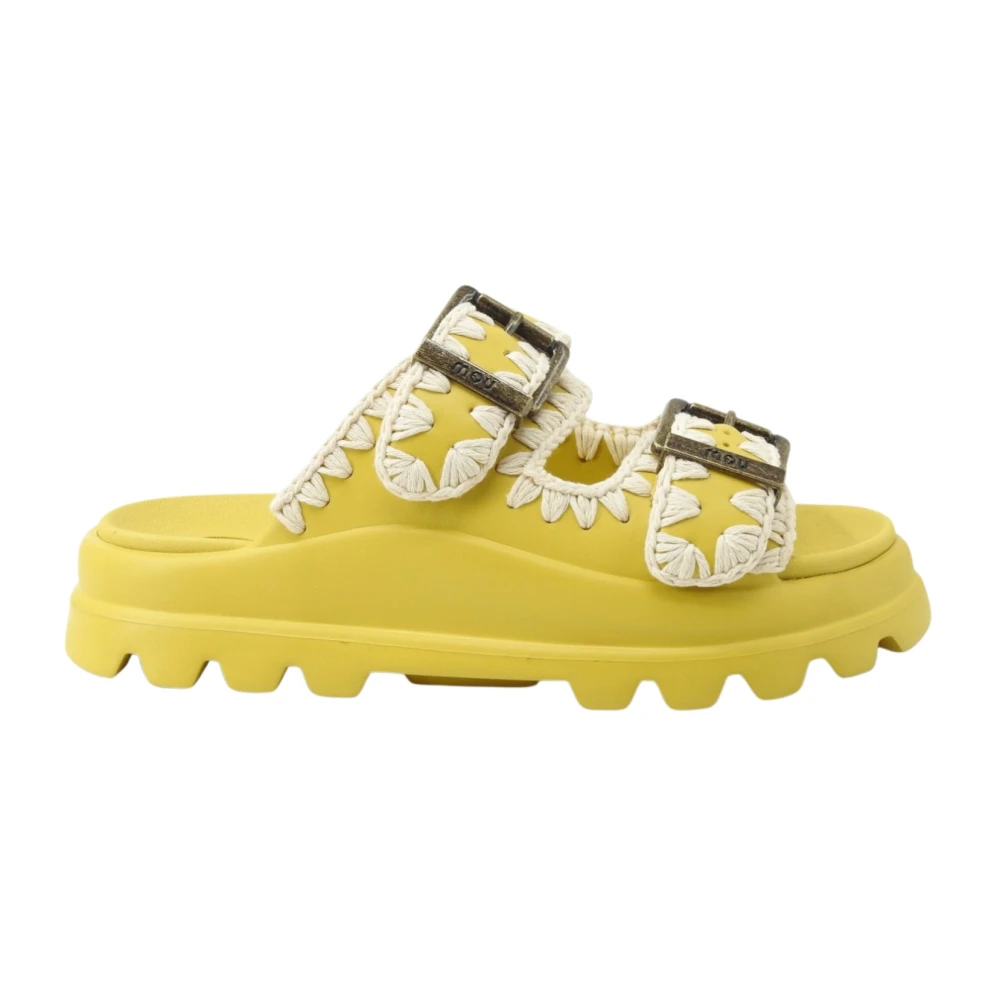 Mou Women's Yellow Eva Slide - Sliders - 3 Uk - Shoes