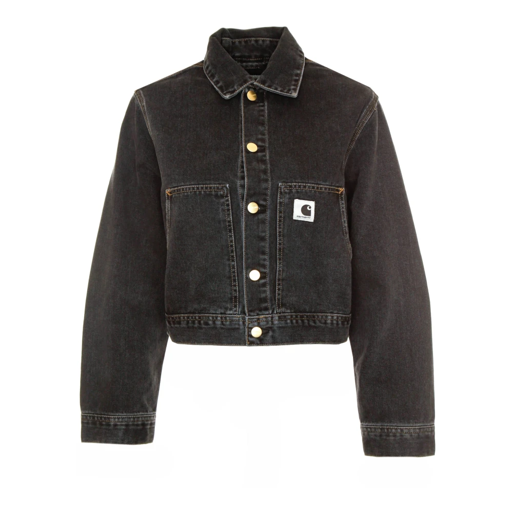 Carhartt WIP Denim jack met relaxte pasvorm Gray Dames