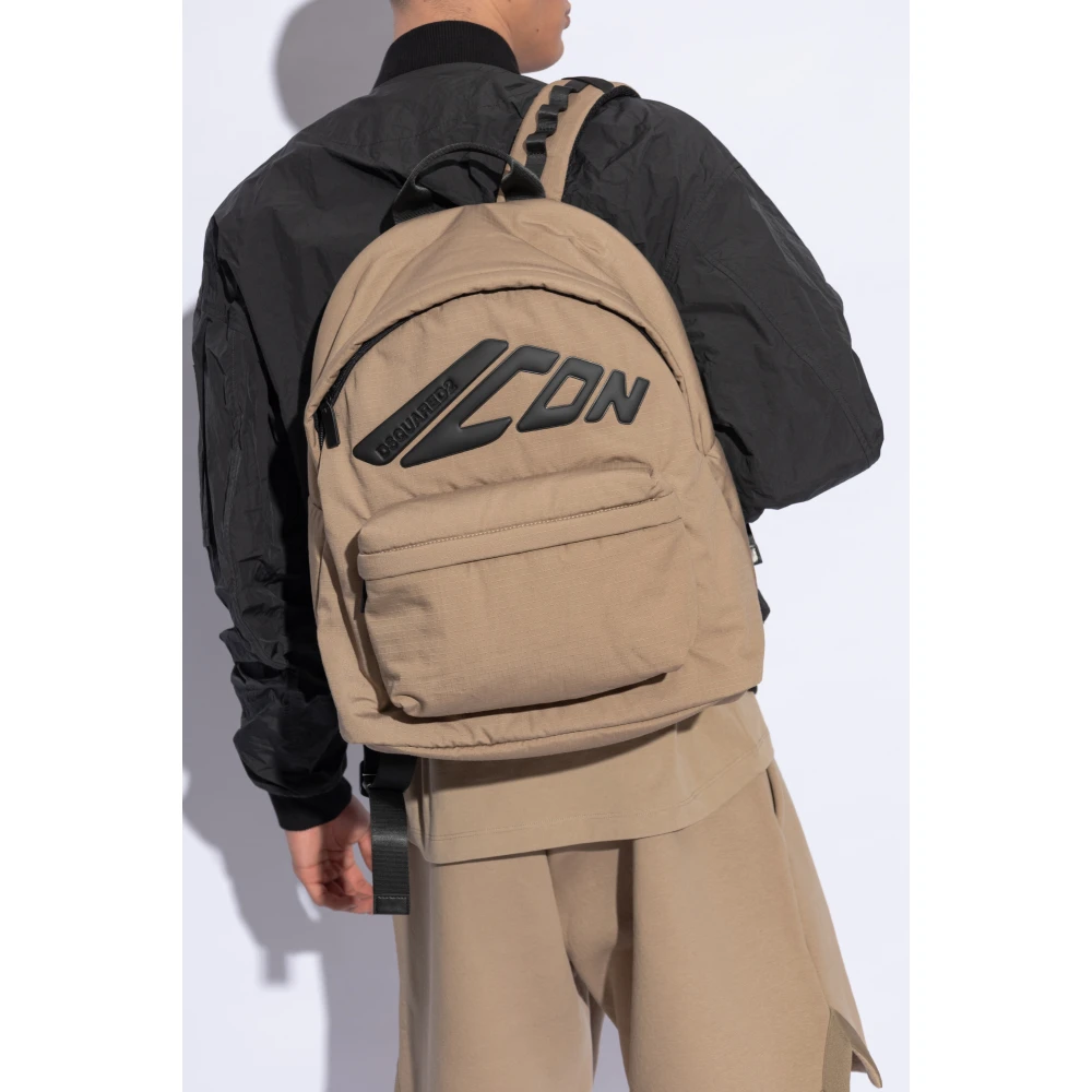 Dsquared2 Rugzak met logo Beige Heren