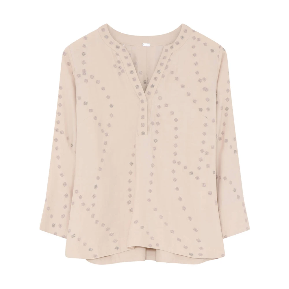 Gustav Long Sleeve Shirt Naja Style Beige Dames