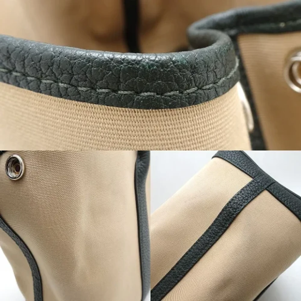 Hermès Vintage Pre-owned Canvas handbags Beige Dames
