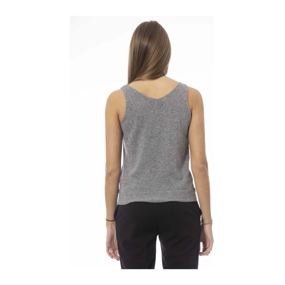 Baldinini Veren V-hals tanktop Gray Dames