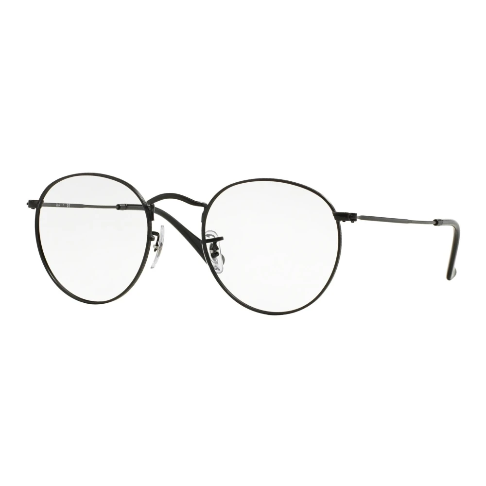 Ray-Ban Men's Black Glasses,, Round Metal Eyewear Frames Medium