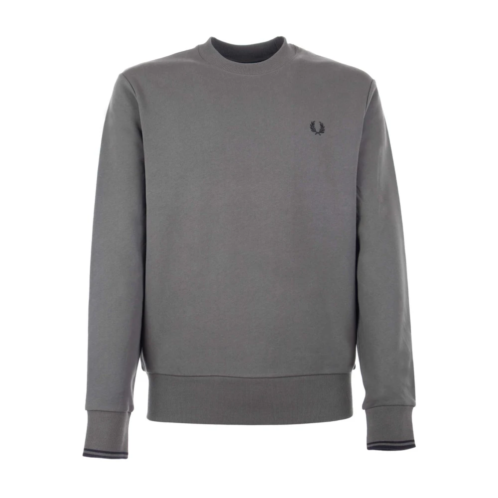 Fred Perry Autentisk Crew Green-S Tröja Green, Herr
