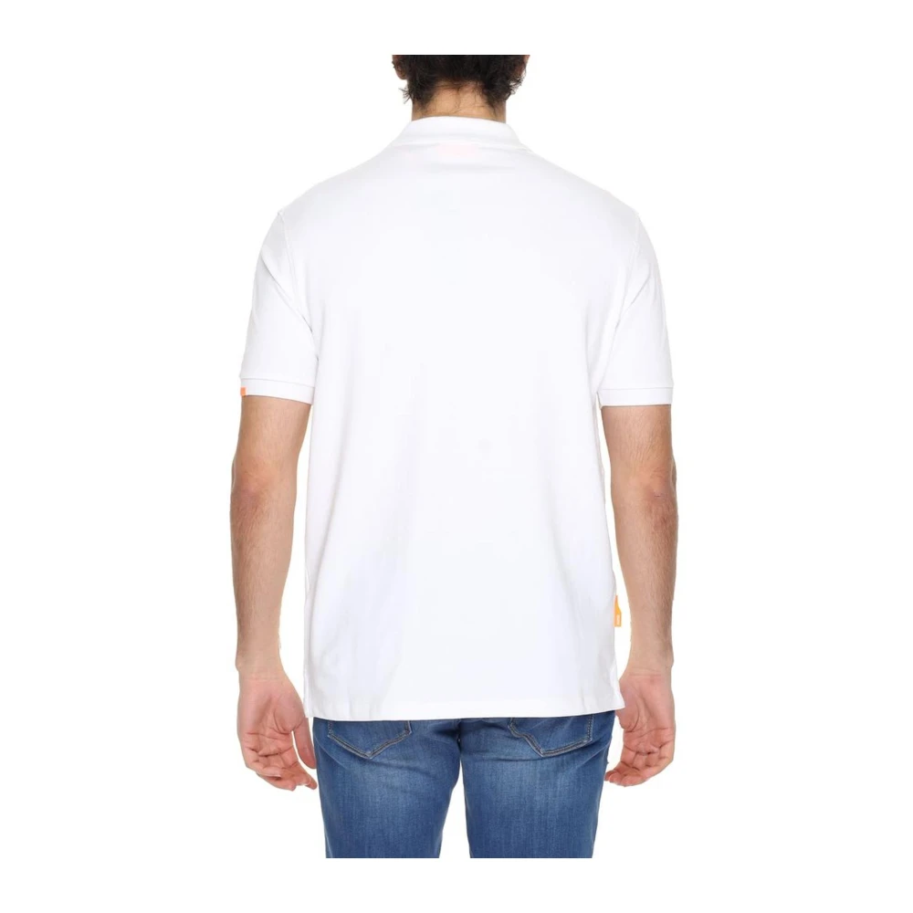 Suns Katoenen Polo Shirt Lente Zomer Collectie White Heren